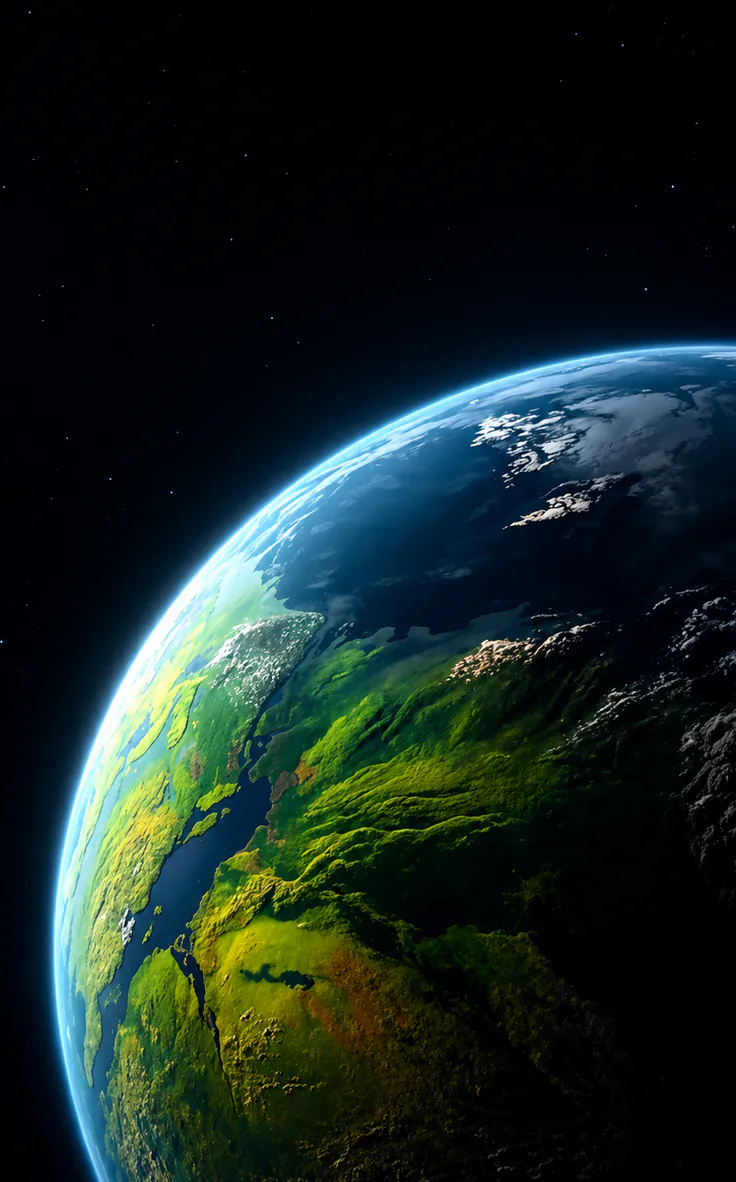 O planeta Terra visto do espaço