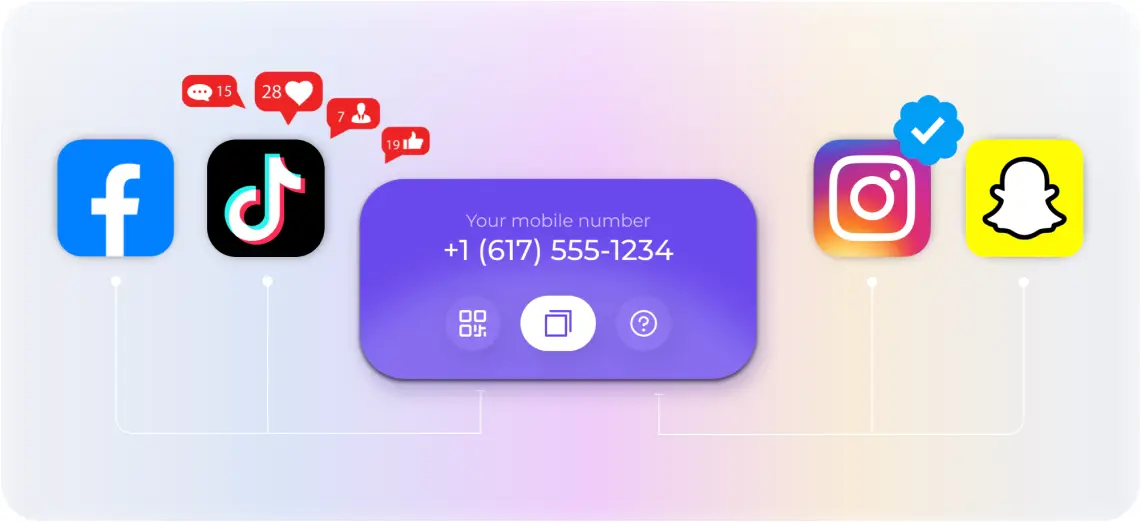 SLYNUMBER verificando cuentas de Facebook, TikTok, Instagram y Snapchat